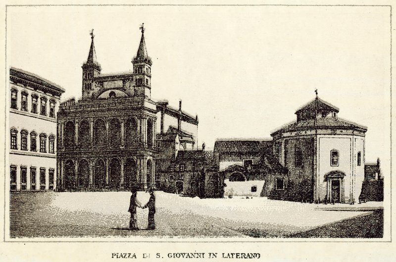 Rome: Piazza van Sint-Jan van Lateranen door Italian School