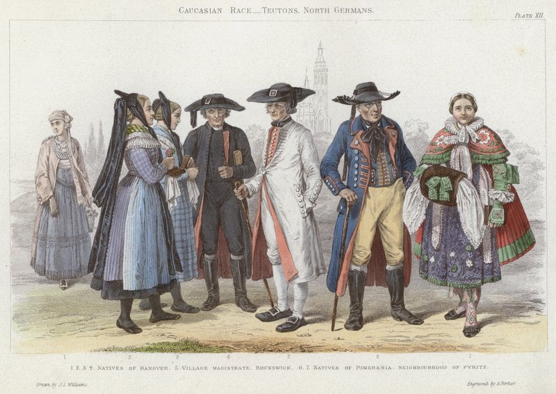 Kaukasisch Ras, Teutonen, Noord-Duitsers door J.L. (after) Williams