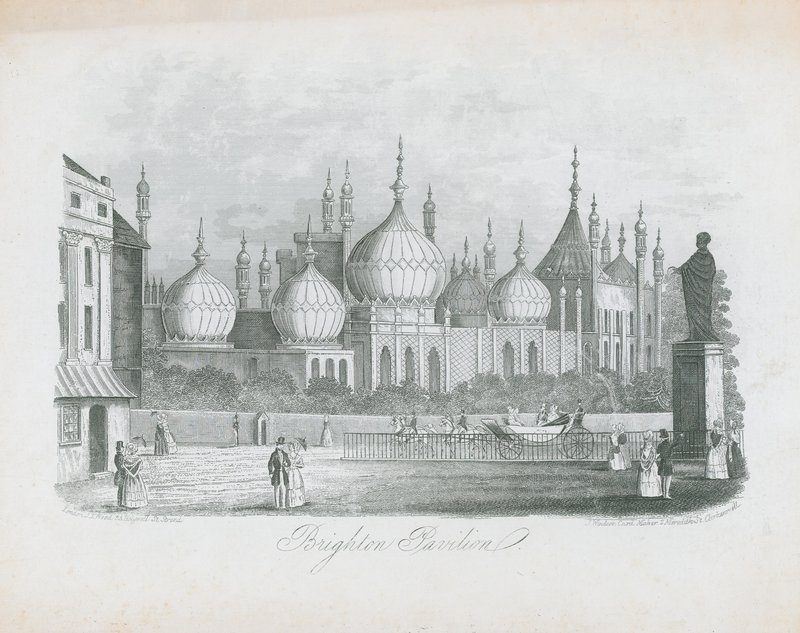 Algemeen uitzicht op het Brighton Pavilion door J.T. Wood