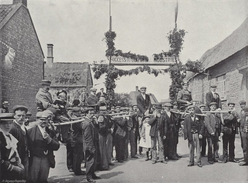 Corby Pole Fair, Stoelen en Polen van Bezoekers door J. Benjamin Stone