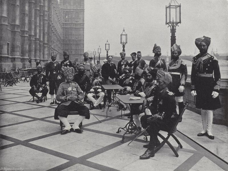 Indiase Vertegenwoordigers bij de Kroning van Koning Edward door J. Benjamin Stone