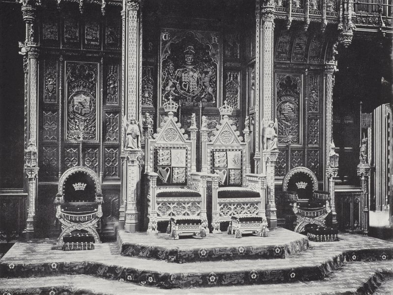 De Troon in het Hogerhuis door J. Benjamin Stone