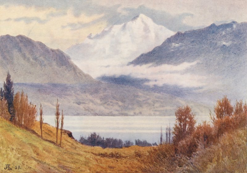 Mont Blanc vanaf Morges door J. Hardwicke Lewis
