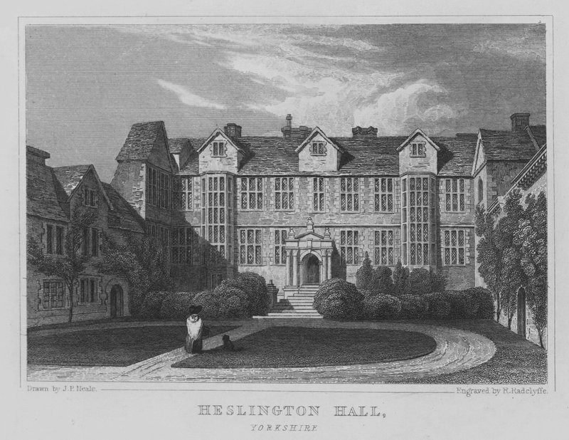 Heslington Hall, Yorkshire door John Preston Neale