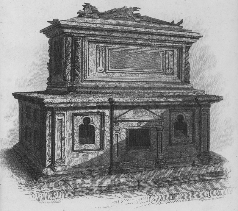 Het graf van Hendrik de Derde, Westminster Abbey door John Preston Neale