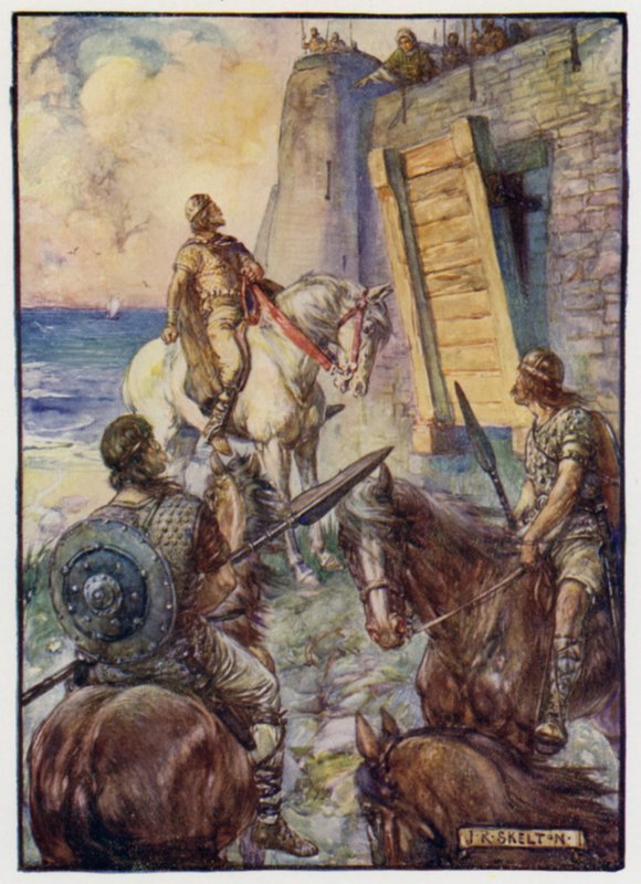 Zie je dat kleine zeil op zee? Daar is Macduff door J. R. Skelton