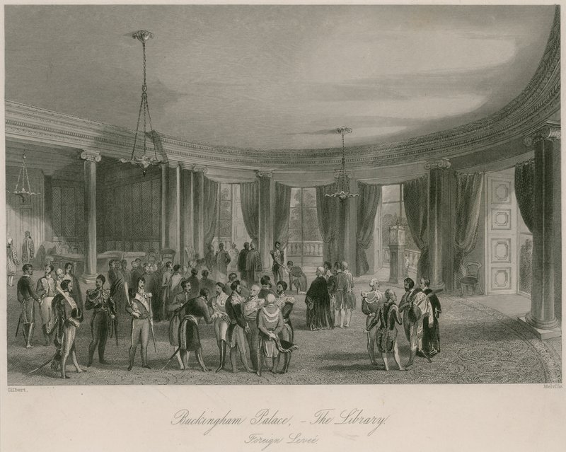 Buckingham Palace, de bibliotheek, buitenlandse ontvangst door Jacob van der Heyden