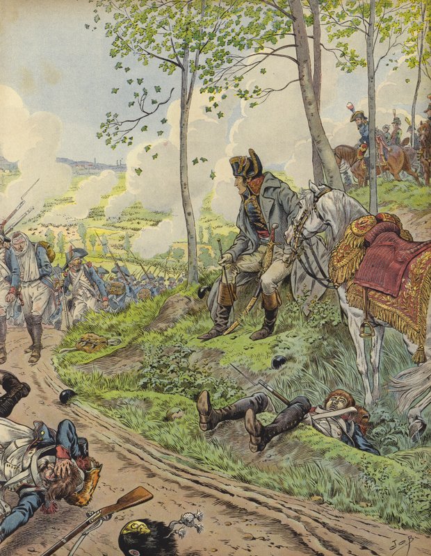 Napoleon Bonaparte bij Marengo door Jacques Marie Gaston Onfray de Breville (Job)
