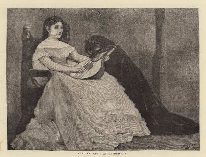 Adelina Patti als Desdemona door James Dromgole Linton