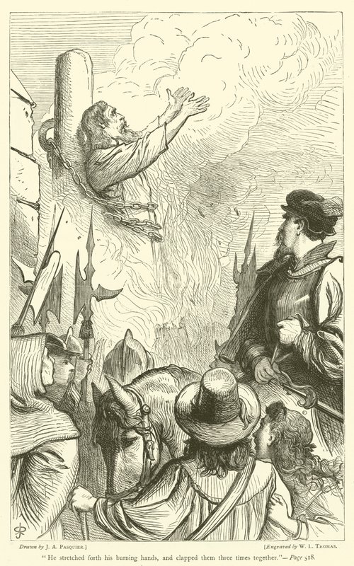 Hij strekte zijn brandende handen uit en klapte ze drie keer samen door James Abbott Pasquier