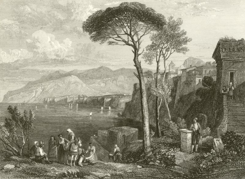 Vlakte en baai van Sorrento, Italië door James Duffield Harding