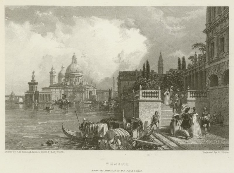 Venetië, vanaf de ingang van het Grote Kanaal door James Duffield Harding