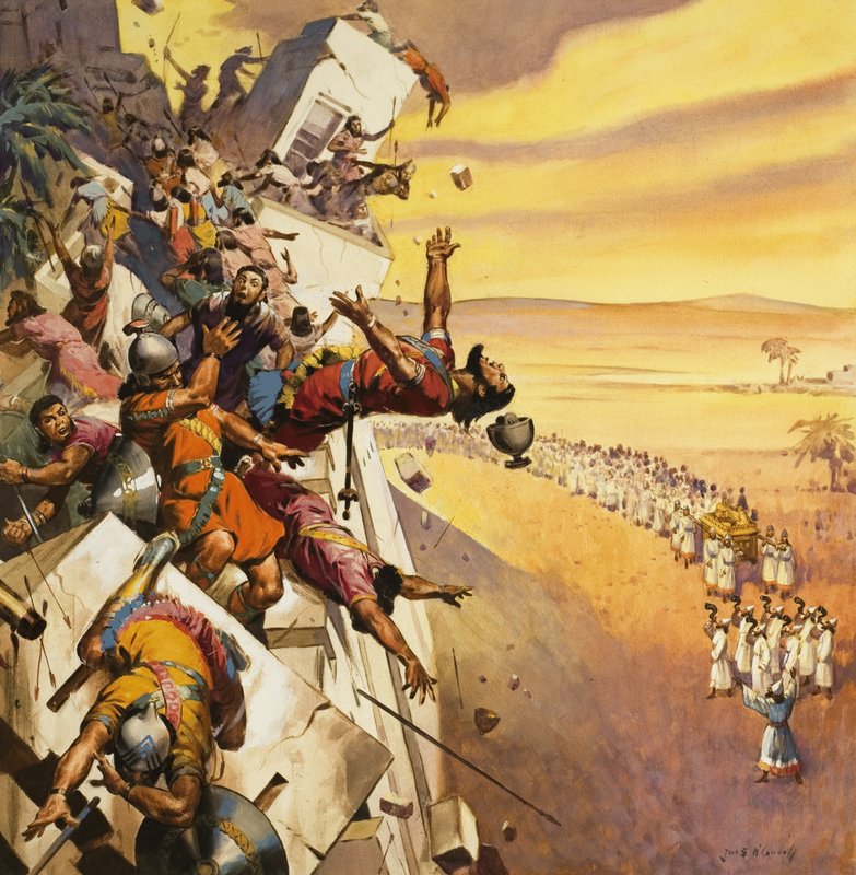 Jozua bij de muren van Jericho door James Edwin McConnell