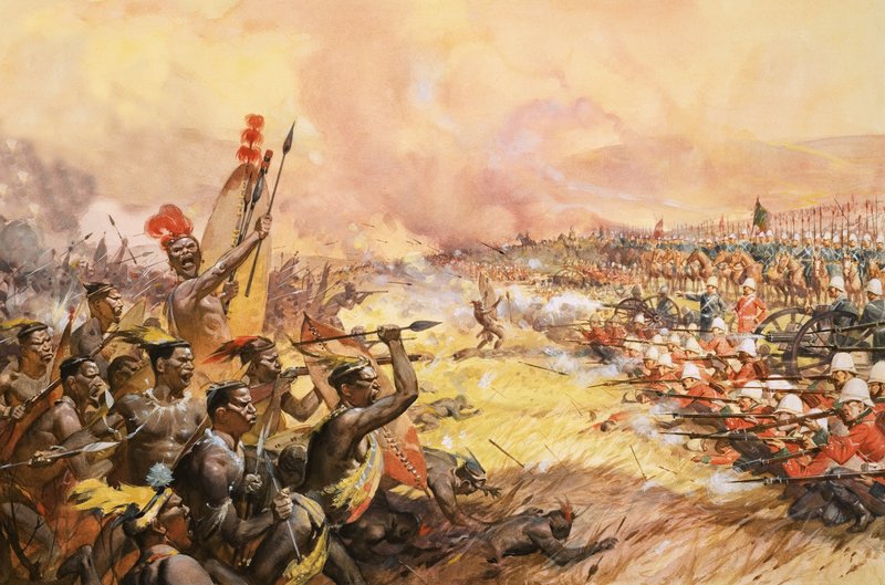 Bloedbad bij Ulundi door James Edwin McConnell