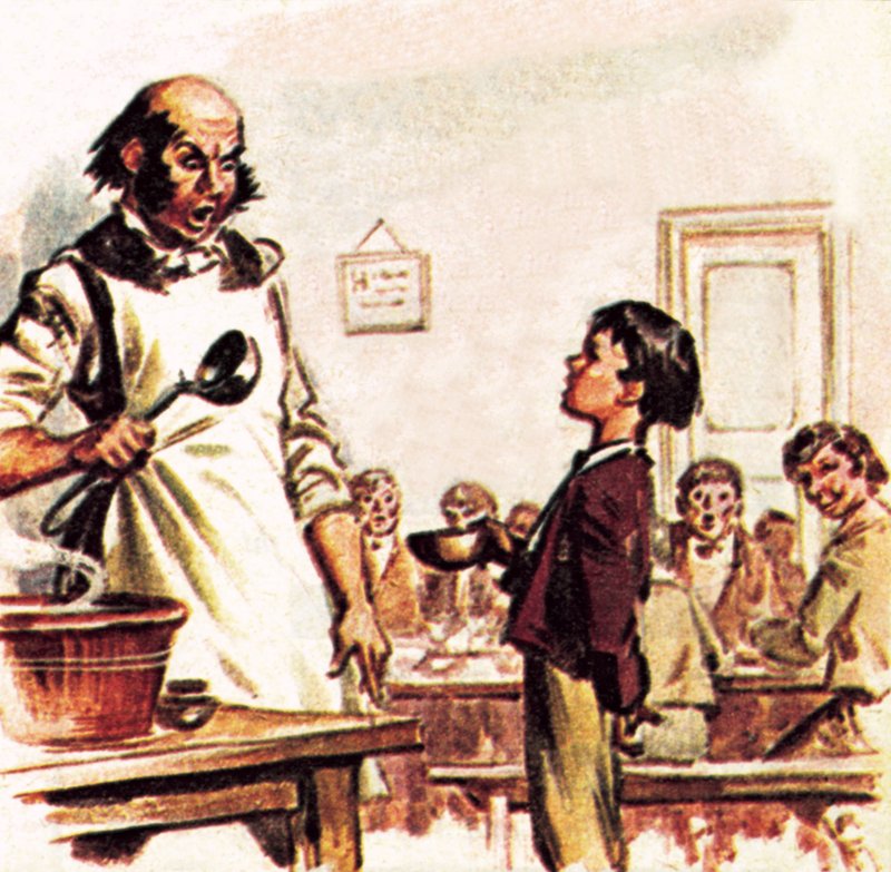 Oliver Twist vraagt om meer door James Edwin McConnell