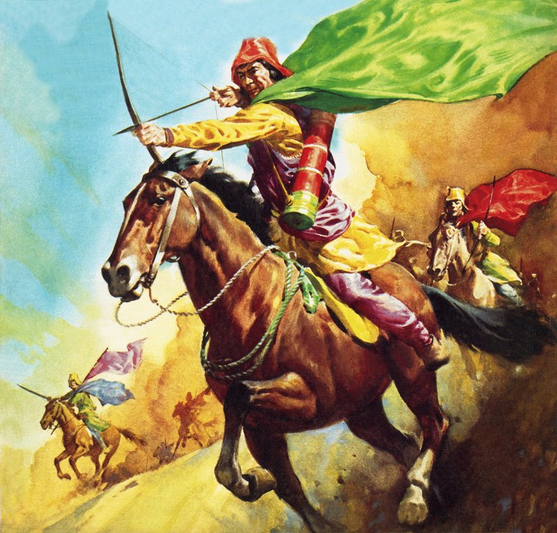 Parthische strijder bij de slag van Carrhae in 53 v.Chr. door James Edwin McConnell