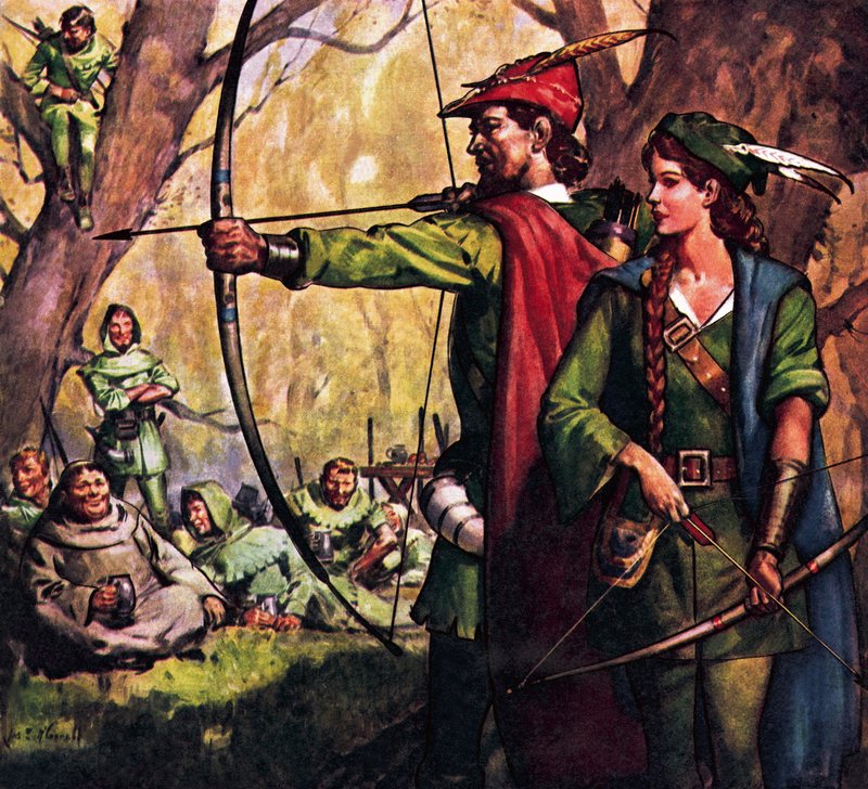 Robin Hood en Maid Marian door James Edwin McConnell
