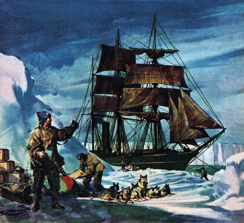 De Terra Nova op Antarctica door James Edwin McConnell