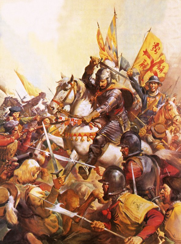Wallenstein bij de slag om Lutzen door James Edwin McConnell
