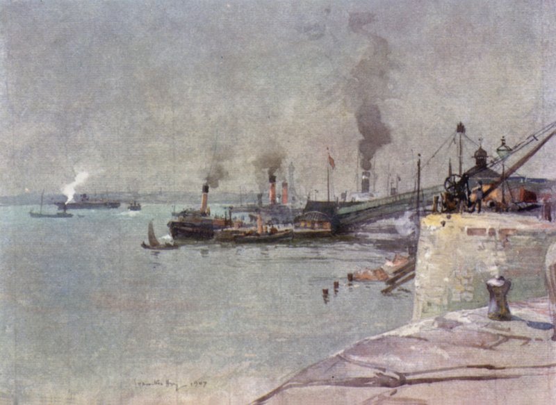 De aanlegsteiger, South End door James Hamilton Hay