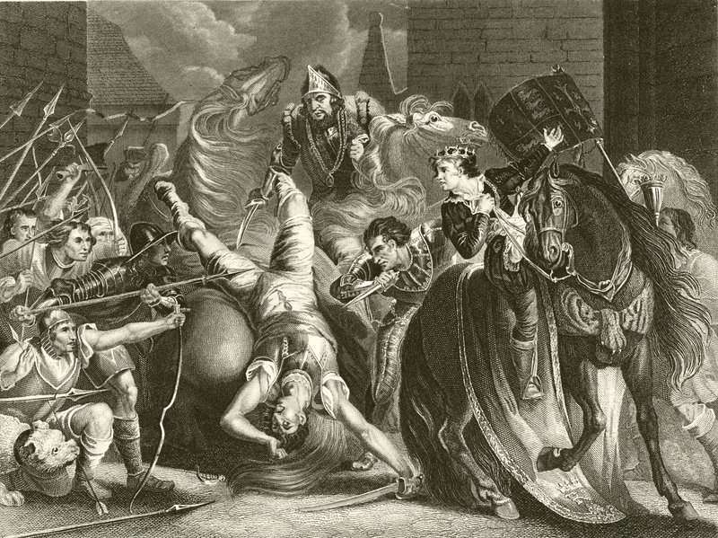 De dood van Wat Tyler door James Northcote