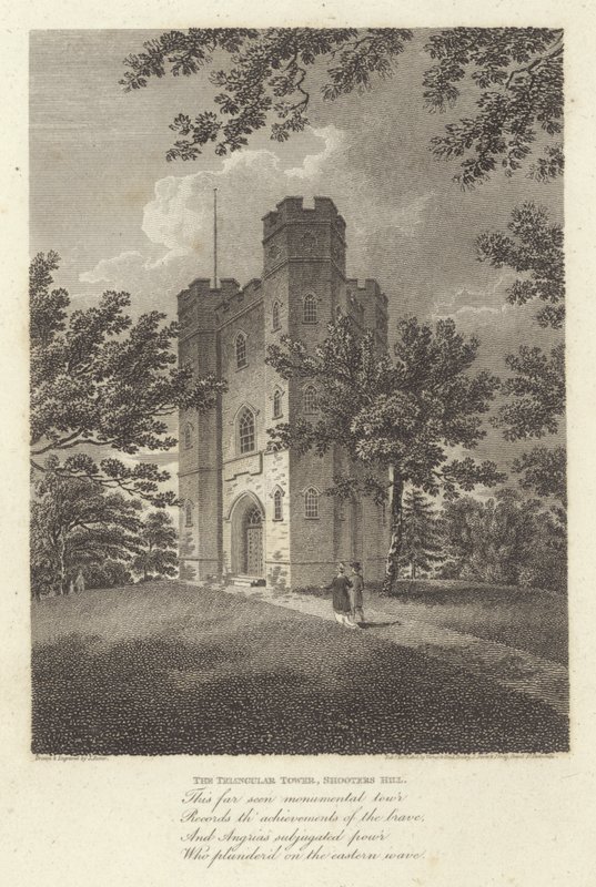 Robert Bloomfield, dichter: De Driehoekige Toren, Shooters Hill door James Storer