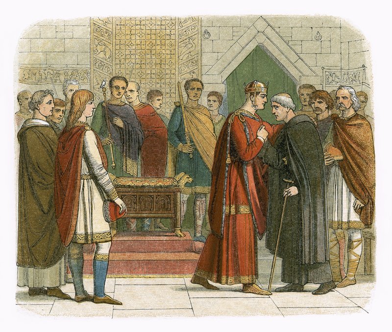 Koning Willem I brengt een bezoek aan de Engelse leiders door James William Edmund Doyle