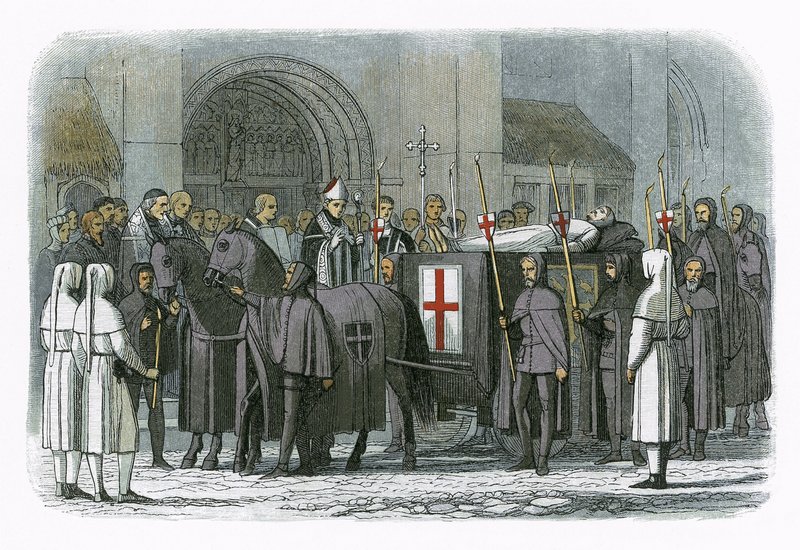 Het lichaam van koning Richard II naar de kathedraal van St. Paul gebracht door James William Edmund Doyle