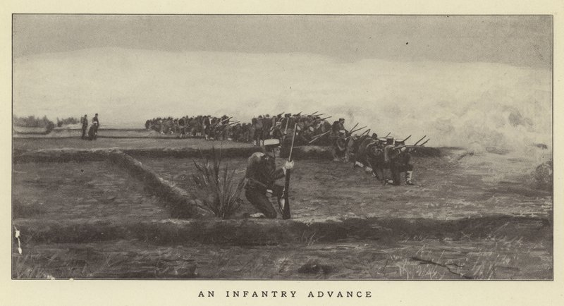 Een infanterieaanval door Japanese Photographer