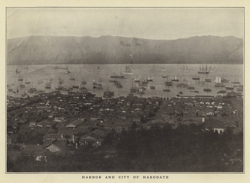 Haven en stad van Hakodate door Japanese Photographer