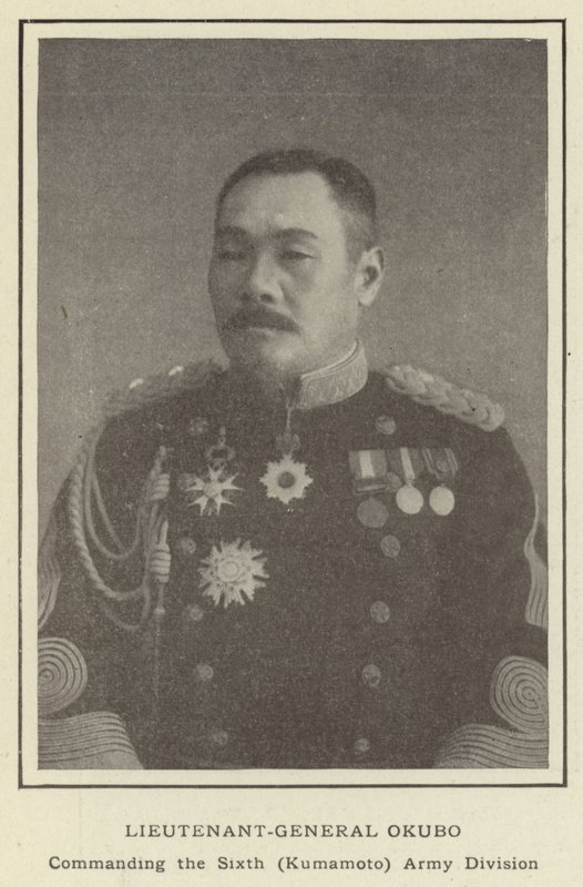 Luitenant-generaal Okubo, Commandant van de Zesde (Kumamoto) Legerdivisie door Japanese Photographer