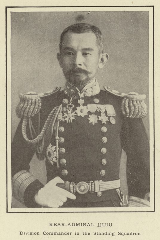 Schout-bij-nacht Jjuiu, Divisiecommandant in het Permanente Eskader door Japanese Photographer