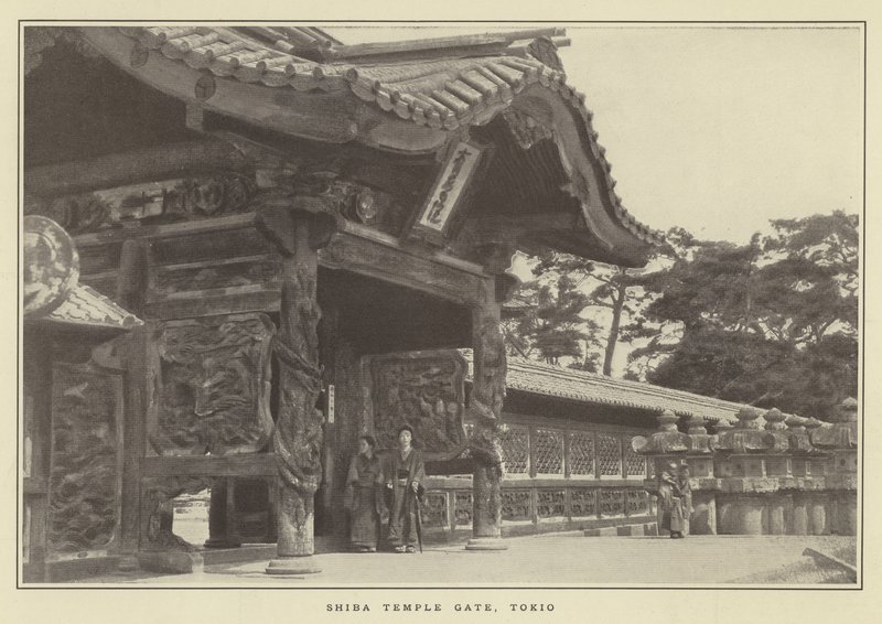 Shiba Tempelpoort, Tokio door Japanese Photographer