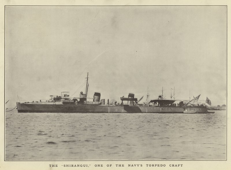 De Shirangui, een van de torpedoboten van de marine door Japanese Photographer