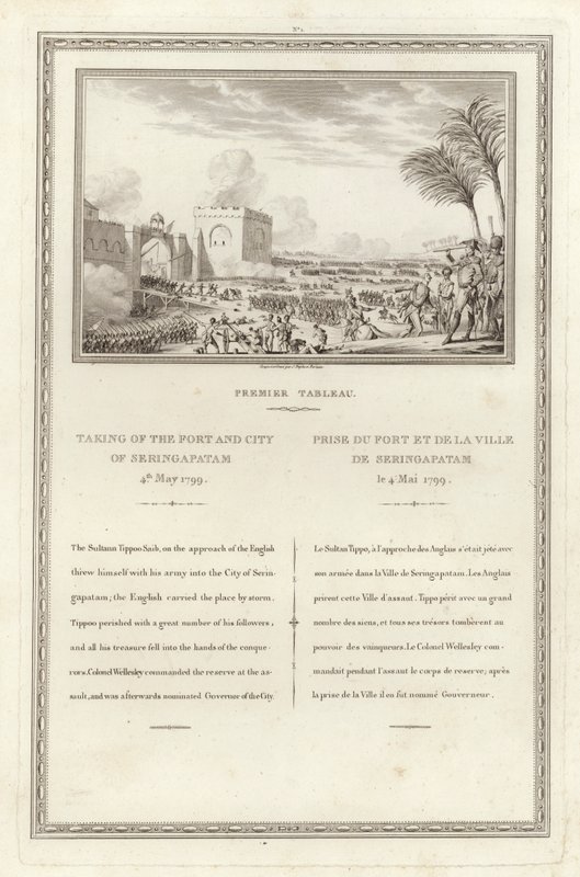 Inname van het Fort en de Stad Seringapatam, 4 mei 1799 door Jean Duplessi Bertaux