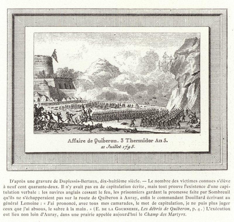 Slag bij Quiberon, Frankrijk, 21 juli 1795 door Jean Duplessis Bertaux