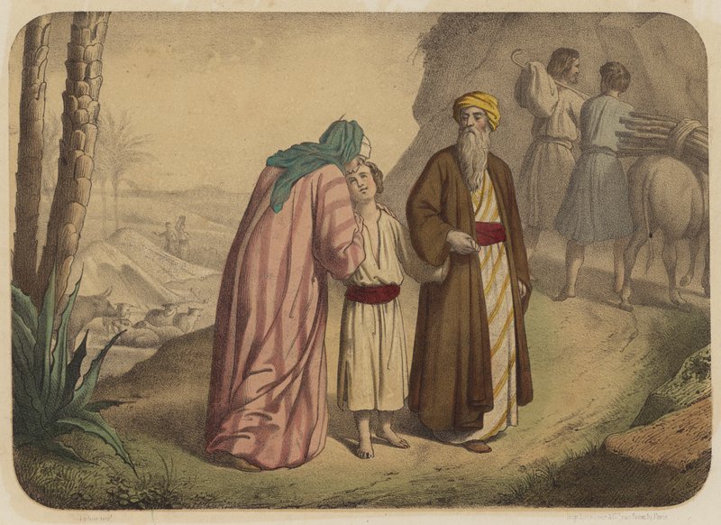 Vertrek voor het Offer door Jean Baptiste Auguste Leloir