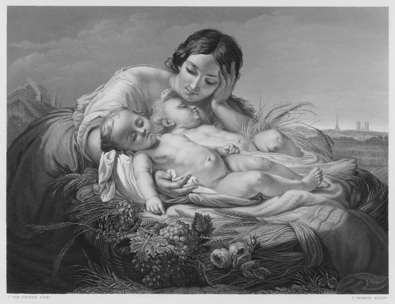 Overvloed, van het schilderij in de Koninklijke Collectie (gravure) door Jean Baptiste van Eycken
