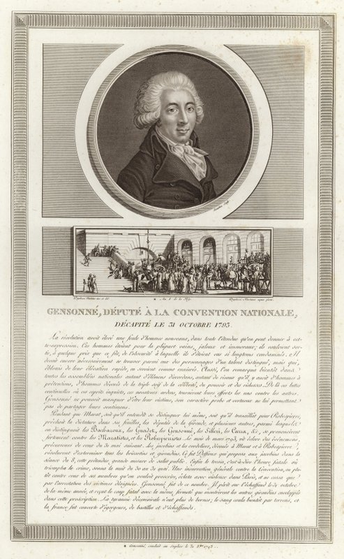 Portret van Armand Gensonne door Jean Duplessi Bertaux