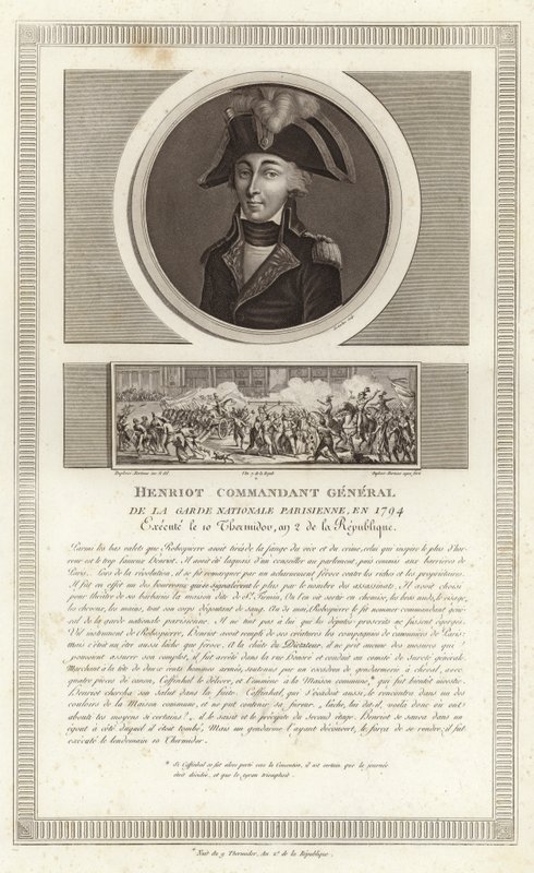 Portret van François Hanriot door Jean Duplessi Bertaux