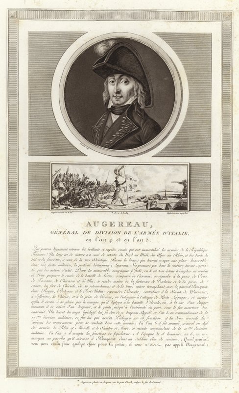 Portret van Pierre Augereau, Hertog van Castiglione door Jean Duplessi Bertaux
