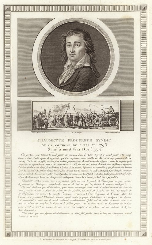 Portret van Pierre Gaspard Chaumette door Jean Duplessi Bertaux
