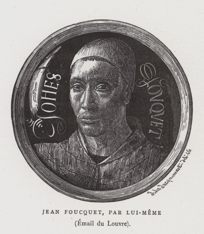 Zelfportret van de 15e-eeuwse Franse schilder Jean Foucquet door Jean Fouquet