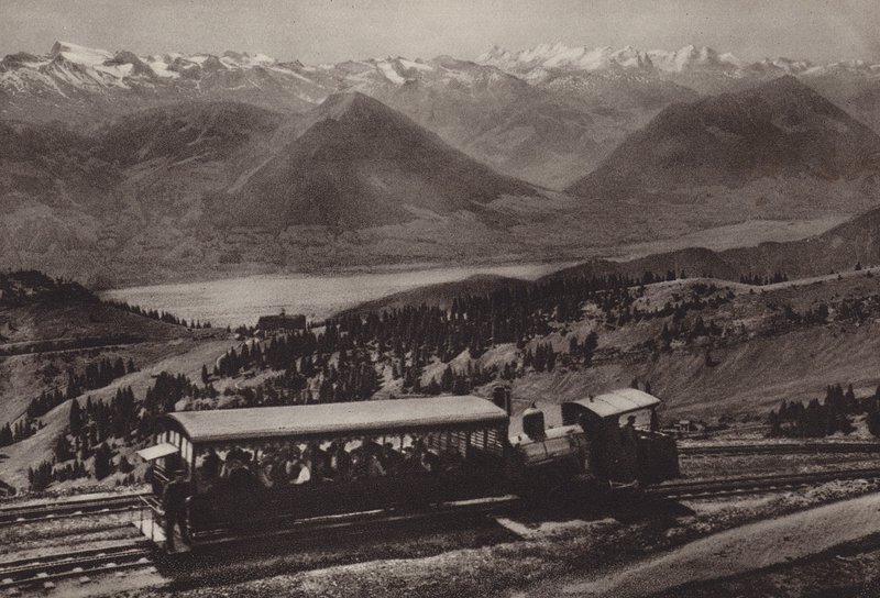 Bij station Rigi Kulm door Jean Gaberell