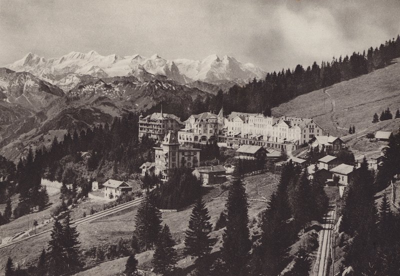 Grand Hotel, Rigi Kaltbad, Aan de Tandradbaan Vitznau Rigi Kulm gelegen door Jean Gaberell