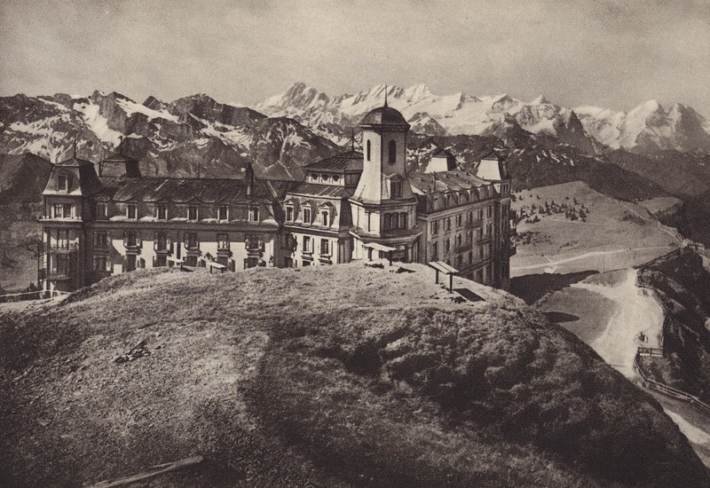 Hotel Rigi Kulm, Uitzicht op de Berner Alpen door Jean Gaberell
