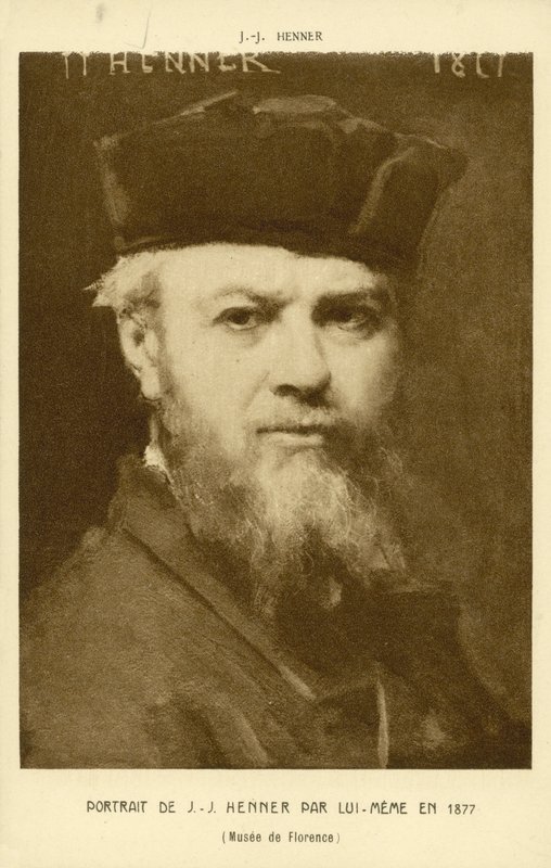 Zelfportret van Jean-Jacques Henner, Franse kunstenaar door Jean Jacques (after) Henner