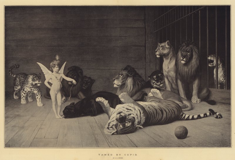 Getemd door Cupido door Jean Leon Gerome