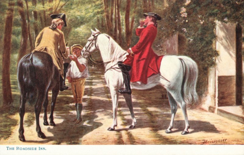 De herberg langs de weg door Jean-Louis Ernest Meissonier