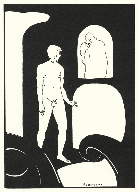 De Liefdesboeken van Ovidius: De onverwachte ontmoeting van enkele gepassioneerde geliefden door Jean de Bosschere